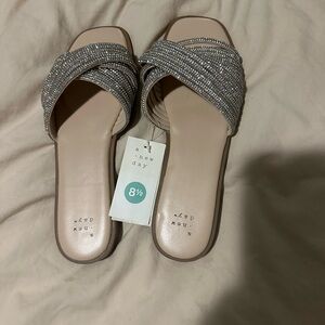 A New Day Women's Sparkling Silver Sandals